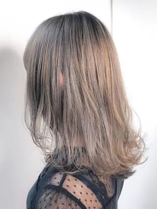 セミロング カラー 👑似合わせレイヤー が好評👑佐久田のヘアスタイル