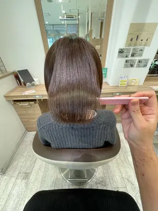 ミディアム 加藤 未歩のヘアスタイル