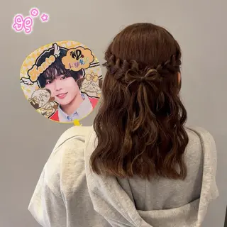 ヘアアレンジ 顔周り/ガーリー /ヘアメ/あつはのヘアスタイル