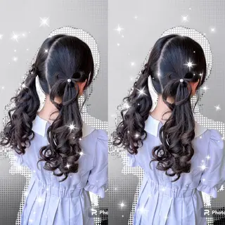 ロング ヘアアレンジ 新宿三丁目アイドル ヘアメイクたでぬまのヘアスタイル
