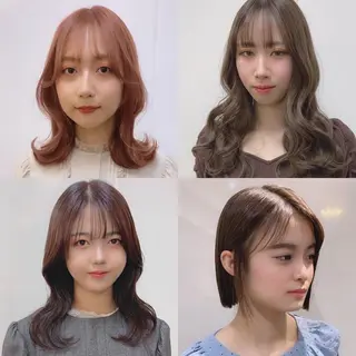 ミディアム カラー パーマ ヘアアレンジ 柔らか垢抜けｶﾗｰと ｶｯﾄ🫧ASUKAのヘアスタイル