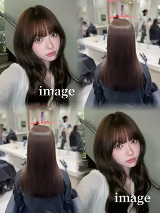 ロング カラー 🤍韓国大人っぽ ベージュMAI🤍のヘアスタイル