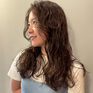 セミロング カラー 🌿レイヤーボブ/パ ーマ🌿　木梨健太のヘアスタイル