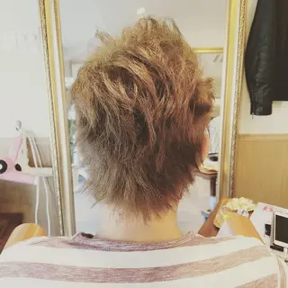 ショート メンズ カラー spa hair  ark 富井直美のヘアスタイル