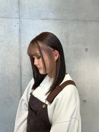 セミロング カラー ヘアアレンジ ボブ艶モテカラー🫧 カリンのヘアスタイル