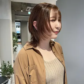 ミディアム 🐺立川のウルフ屋 さん🐺おかみ🐺のヘアスタイル