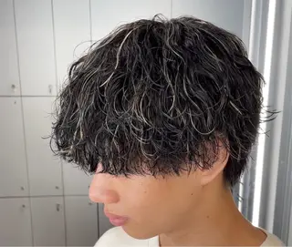 ミディアム カラー パーマ ヘアアレンジ メンズ fifth 石川 凪のヘアスタイル
