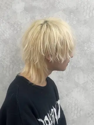 カラー メンズ クルミ🤍推し活 🎀ピンクカラーのヘアスタイル