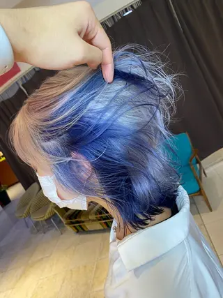 ミディアム カラー ヘアアレンジ ⚠️激安ブリーチで 後悔してる方へ⚠️のヘアスタイル