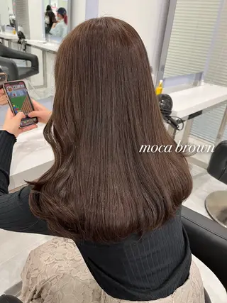 セミロング カラー パーマ ヘアアレンジ 💕トレンドうる艶髪 💕TUNE銀座のヘアスタイル