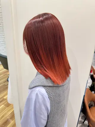 セミロング 髪質改善トリートメント×白髪ぼかしハイライトカラーTOUKA南流山駅前店【トウカ】所属・佳乃 【南流山】のヘアスタイル