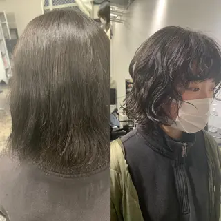 ミディアム カラー パーマ ヘアアレンジ メンズ キッズ ブリーチ　ハイトーン 特化🌈フジタハルキのヘアスタイル