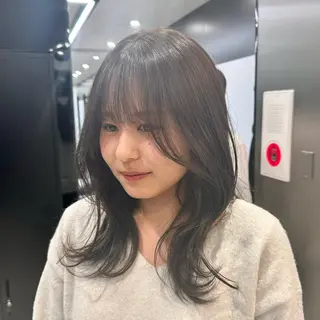 セミロング カラー 新宿/顔周りカット/ レイヤー/がっきーのヘアスタイル
