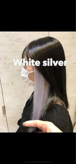 ミディアム ブリーチなしダブル カラー縮毛矯正 下野のヘアスタイル