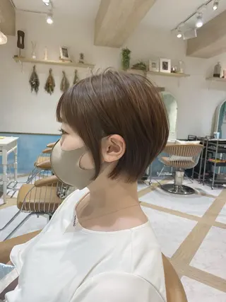 ショート カラー 🌟モテ髪ショート 🌟店長 津賀涼のヘアスタイル