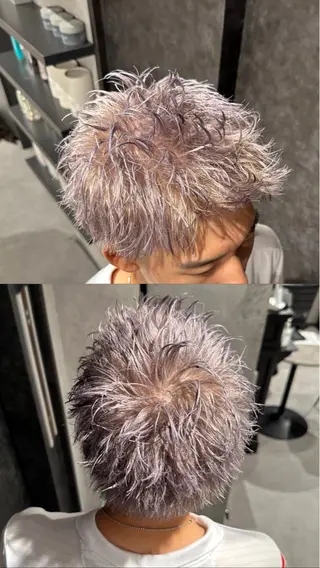 ショート カラー ヘアアレンジ メンズ メンズヘア静岡 ✂︎Ryuheiのヘアスタイル