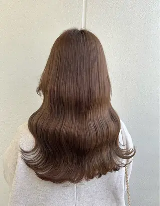 セミロング カラー ヘアアレンジ 《暖色/韓国hair 》🇰🇷桑原ユキネのヘアスタイル