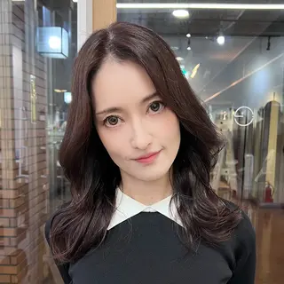 ロング カラー パーマ akira｜ 透明感ベージュ｜梅田のヘアスタイル