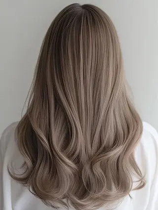 ロング カラー ブリーチなしWカラー 超特化/YURAのヘアスタイル
