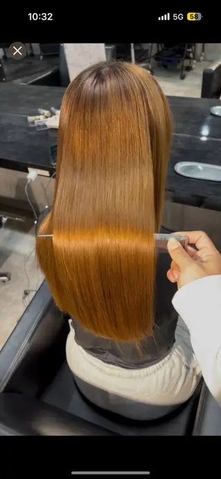 ロング 溝渕朋也 /髪質改善ストレートのヘアスタイル