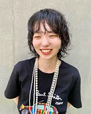 ミディアム パーマ 🌟ショートボブ特化 美容師🌟ジョセフのヘアスタイル