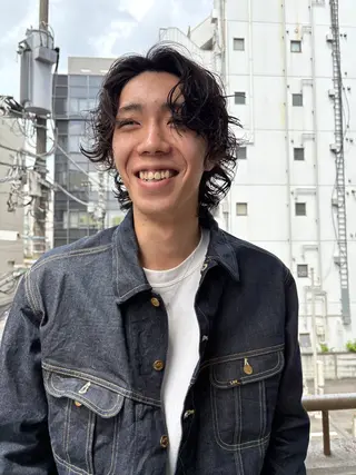 ミディアム パーマ メンズ パーマ/メンズパーマ /ボブパーマ/HYOのヘアスタイル