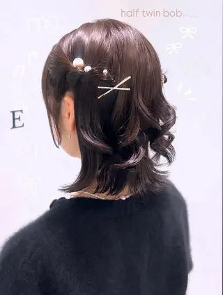 ヘアアレンジ ヘアセット/ミニボブ /レイヤー 山田寛菜のヘアスタイル