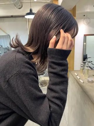 ミディアム カラー 赤み消しカラー/ ナチュラル/トモキのヘアスタイル
