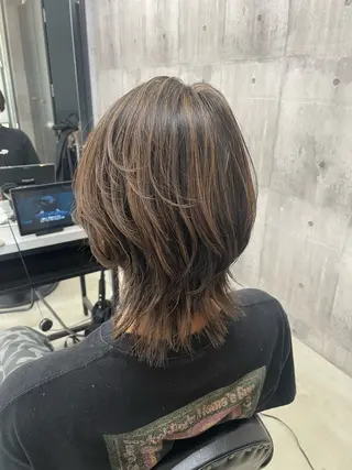 ミディアム カラー メンズ LUXBE LUCE ひなののヘアスタイル