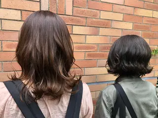 ミディアム カラー ヘアアレンジ 透明感カラー🤎 ゆりのヘアスタイル