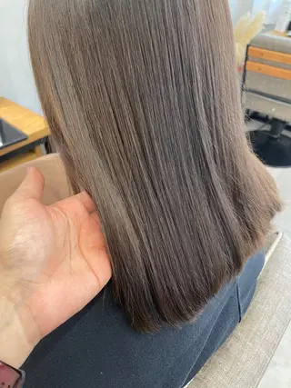 ミディアム カラー 🫧透明感カラー/ ボブ/小笠原汐海🪽のヘアスタイル