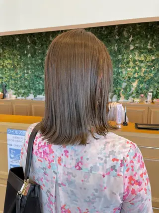 ミディアム 縮毛矯正💎髪質改善 レイヤー✨山内健太郎のヘアスタイル
