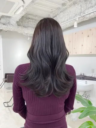 セミロング カラー 新宿/韓国ヘア/ 髪質改善ストレートのヘアスタイル