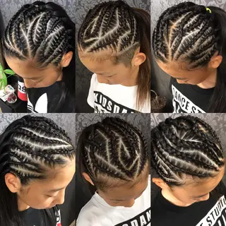 ロング カラー ヘアアレンジ キッズ 池田 景子のヘアスタイル