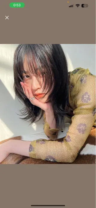 セミロング カラー haco＋所属・圧倒的デザイン力 店長🎨RENAのヘアスタイル