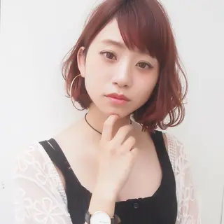 ショート ミディアム カラー パーマ tuuli トゥーリのヘアスタイル
