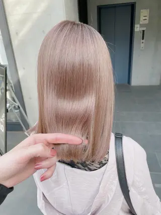 ミディアム カラー ヘアアレンジ メンズ キッズ 💟Chloe原宿店 🩶ハイトーンのヘアスタイル