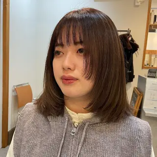 ミディアム カラー こいけ みきののヘアスタイル