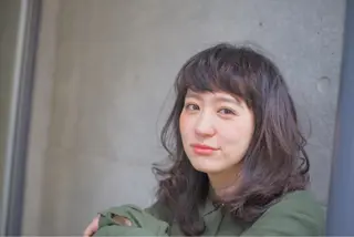 ミディアム パーマ 【白髪ぼかし 専門GBG】自由が丘のヘアスタイル