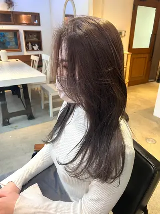 ロング カラー ヘアアレンジ レイヤーカット🤍 RINAのヘアスタイル