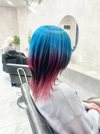 ミディアム 🦋ハイトーン🦋 石山 希理🦋のヘアスタイル