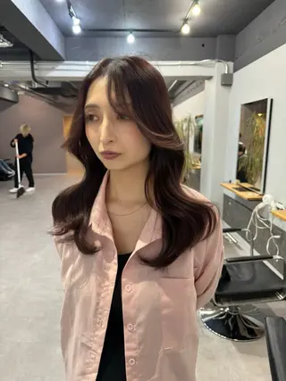 ミディアム カラー 西村あきや トレンド韓国ヘアのヘアスタイル