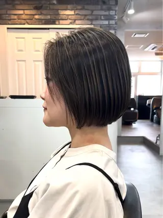 ショート カラー 平尾/高宮/艶カラー /ハイライト/綜一郎のヘアスタイル