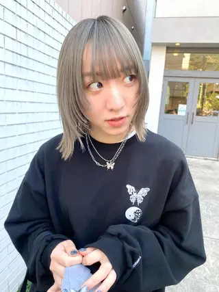 ショート カラー ボブ/ミニボブ 透明感カラーkadoのヘアスタイル