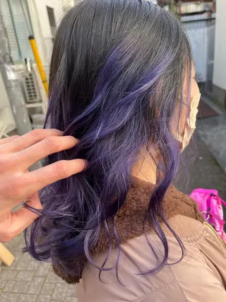 セミロング カラー 原宿サロン代表 デザインカラー伊藤卓のヘアスタイル