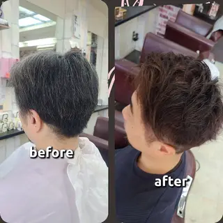 カラー TAKA✂️メンズ ◎艶サラ髪✨のヘアスタイル