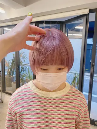 ショート カラー ヘアアレンジ Flamme Annaのヘアスタイル