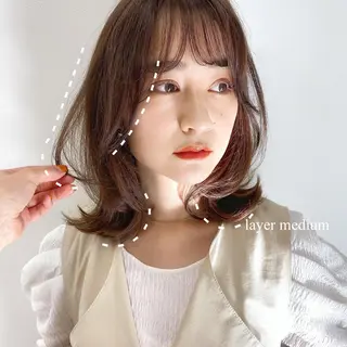 ミディアム 大人可愛いHair ❤︎Ayakoのヘアスタイル