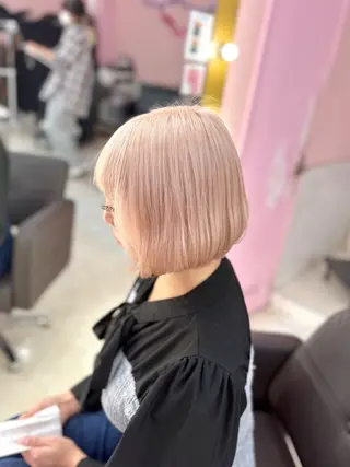 セミロング カラー 甘ふわgirly🎀 ハイトーン🤍Ramのヘアスタイル