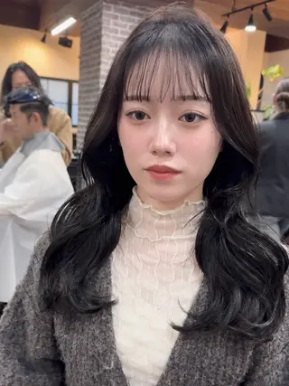 セミロング カラー 高橋 秀平のヘアスタイル